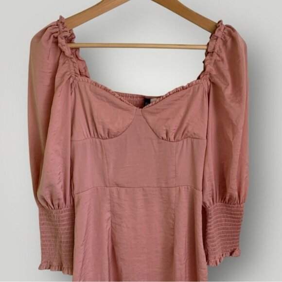 NWT H&M Divided Satin Corset Dress - Picture 6 of 11